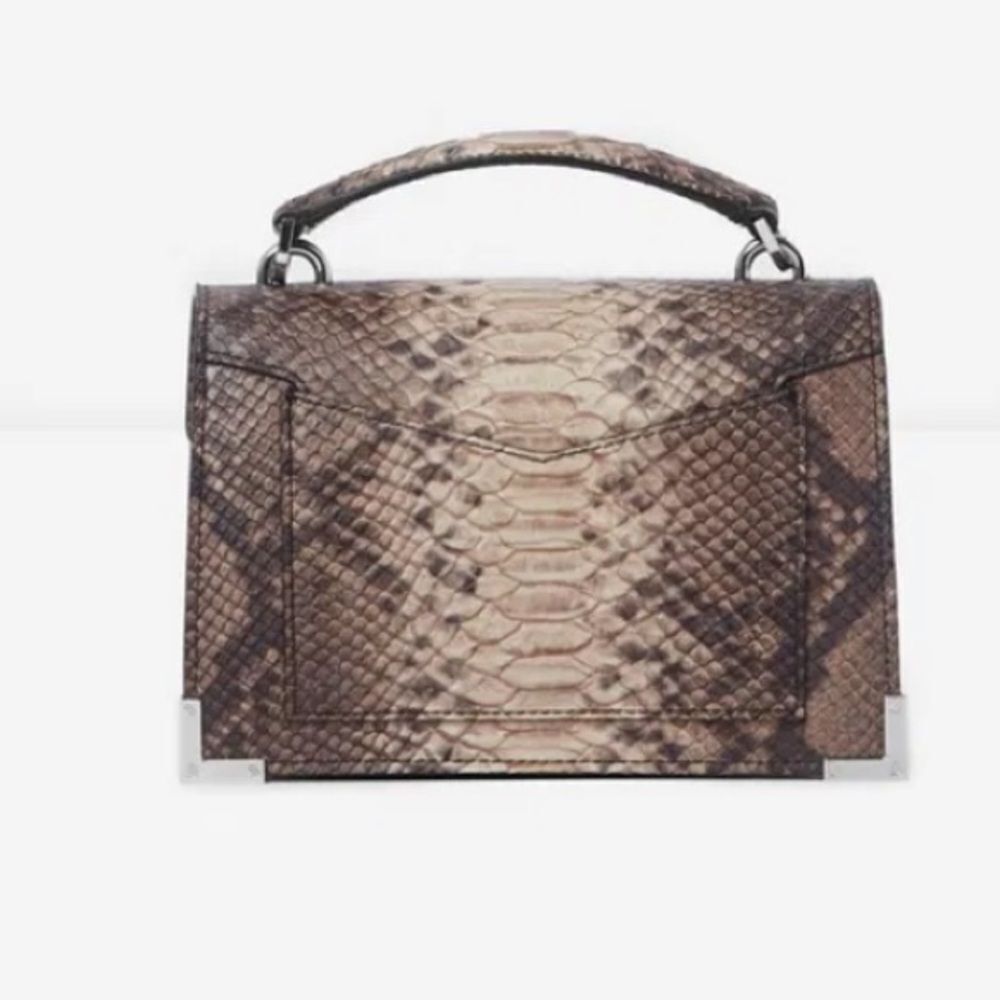 $415 The Kooples Emily Small Python Embossed Leather Handbag NWT - Picture 4 of 9